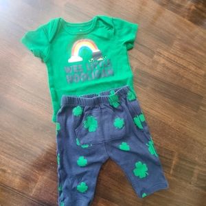 St Patrick's day outfit 0-3 mo